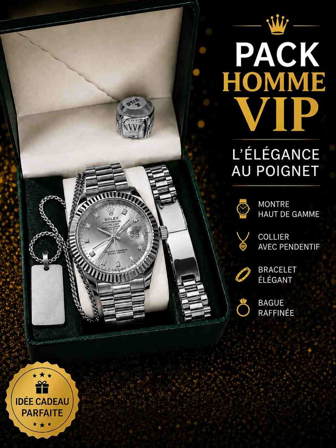 PACK ROLEX ARGENT